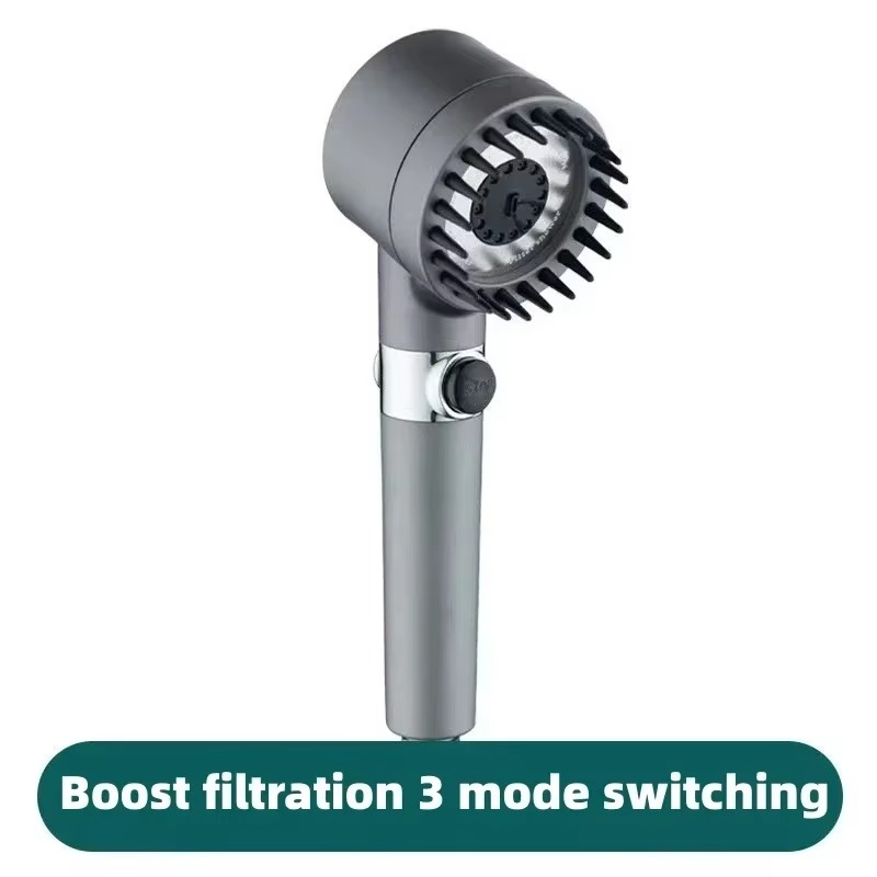 Pommeau de Douche à Filtre Haute Pression – 3 Modes avec Brosse de Massage - Image 7