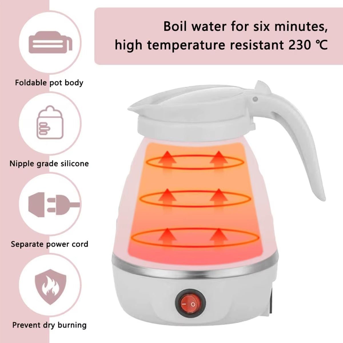 Bouilloire Électrique Pliable – Portable & Compacte | 600W – 600ml - Image 4