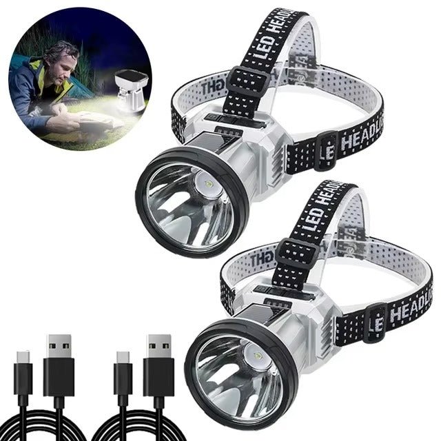 Phare LED Rechargeable à Induction & Solaire – Ultra Puissant et Étanche